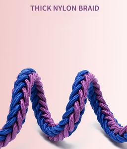 สายจูงสัตว์เลี้ยงแบบถัก ดีไซน์สองสี แข็งแรง ทนทานต่อการกัด พร้อมปลอกคอ - Product Image 4