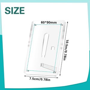 Magnetic Picture <b>Frames</b> with Removable Stand, Clear Acrylic Desktop Magnet Photo <b>Frame</b> Horizontal & Vertical Display - Product Image 2