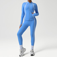 Ensemble de vêtements de sport pour femmes, soutien-gorge de sport color-block, pantalon de yoga, vêtements de sport pour femmes