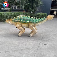 Maßgefertigter Realistischer Animatronischer Dinosaurier Ferngesteuerter Laufender Animatronischer Roboter-Ankylosaurus Dinosaurier-Hund Haustier