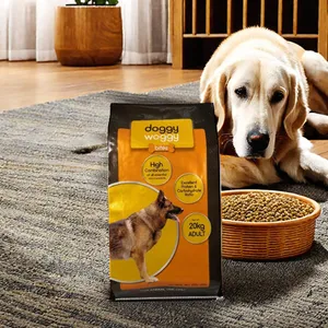 20kg Pet Food Bag Factory Supplier Bopp Laminated PP Woven Plastic Packaging Bags Sack for Cat Dog Food