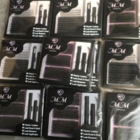 Prix d'usine 8-16mm Segments de cils pré-coupés DIY, Kit de cils en grappe personnalisé en gros, Kit d'extension de cils auto-greffables en éventail