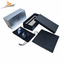 Boîte d'emballage pour lunettes de luxe recyclables OEM ODM, boîte d'emballage pour lunettes de soleil noires avec logo