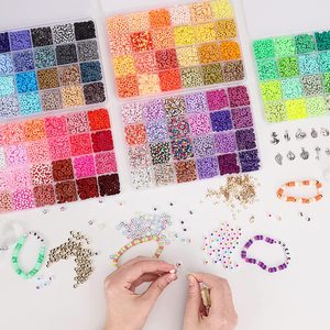 Polymer <b>Clay</b> Bead <b>Set</b> 120 Colors 10160 Pieces DIY Jewelry Making Kit For Children Ages 7-12 - Product Image 5