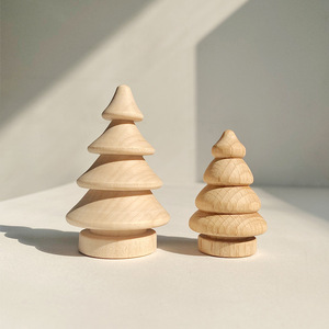 Árbol de Navidad de Madera Hemu de 7 cm para Pintar, Manualidades, Decoración Navideña para el Hogar, Graffiti - Product Image 1