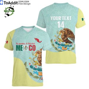 Футбольная форма сборной Мексики 2026: зелено-красная домашняя и выездная, с надписью «Siempre Con El Tri», тайская футболка с V-образным вырезом из сетчатой ткани - Product Image 5