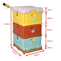 Apiculture 3 couches Hdpe plastique ruche abeille plastique boîtes