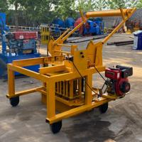 Machine mobile de fabrication de briques à pression manuelle pour blocs de ciment et de béton creux et pleins, 5 blocs, moteur inclus, en promotion pour le Nigeria