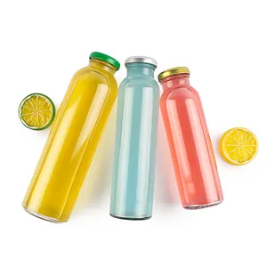 Botol Minuman 250Ml 300Ml 500Ml Botol Kaca dengan Tutup Lug untuk Air Jus Susu Kopi