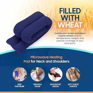 Custom Microwave Heating Pad for Neck and Shoulders lbs Hot Cold Therapy Wrap Neck Warmer Blue - Product Image 3