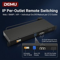 PDU Inteligente 1U de 8 Puertos IEC C13 con Bloqueo, Interruptores Individuales IP, Entrada C20 de 16A