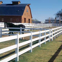 Clôture à cheval en PVC en vinyle blanc résistant aux UV Offre Spéciale pour ferme et enclos