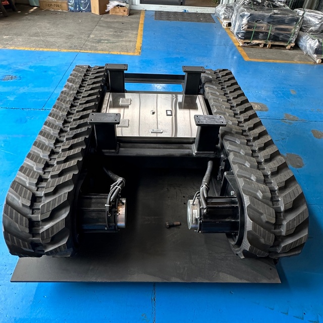 Factory Price 350kg Payload Electric Track Chassis 750W Motor Crawler Undercarriage for Agricultural Inspection Robot UGV