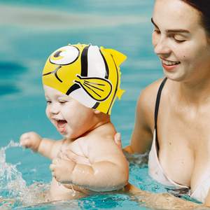 Bonnets de bain en silicone imprimés personnalisés écologiques pour enfants 100% étanches et écologiques - Product Image 3