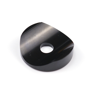 Entretoise courbée <span class=keywords><strong>en</strong></span> nylon <span class=keywords><strong>noir</strong></span> sur mesure pour tube rond, usinée CNC, fixation pour meubles - Product Image 2