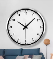 Jam Dinding Senyap 24 Inci 60 CM Jam Quartz Ukuran Besar untuk Ruang Konferensi Hotel, Aula Stasiun, Jam Sederhana dan Berkesan