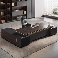 Siveli Ensemble de bureau modulaire en bois MDF, style Chinois Moderne, Luxe Léger et Simple, pour Chaise de Président et Chaise de Direction