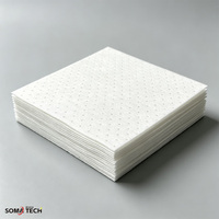 Tapis absorbant perforé en polypropylène pour nettoyage des déversements industriels dangereux, rouleau de coton non tissé, tampon absorbant uniquement pour liquides et huiles
