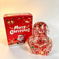 Jouet Squishy en PU à Montée Lente, Père Noël Coloré en Maltose, Pailleté, Anti-Stress, Jouet Fidget pour la Vente en Gros