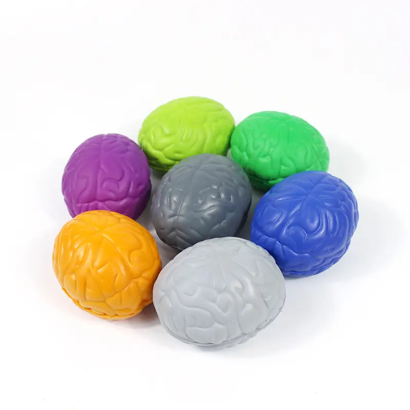 Baskılı Logo kişiselleştirilmiş beyin stres topu PU stres topu PU stres rahatlatmak oyuncaklar