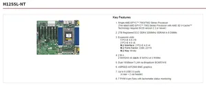เมนบอร์ดเซิร์ฟเวอร์ H12SSL-NT REV 2.0 + <span class=keywords><strong>epyc</strong></span> 7F72 7F52 7H12 7F32 7742 7702 7702P 7662 7642 7552 7542 7532 7502ซีพียูโปรเซสเซอร์ - Product Image 3