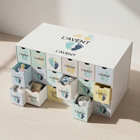XJY personnalisé L Avent vide bébé mémoire calendrier de l'avent boîte avec revêtement UV magnétique personnalisé tiroir cadeau Logo imprimé