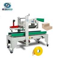 Machine de scellage automatique électrique pour cartons à rabats supérieurs, idéale pour l'emballage de vêtements et de boissons