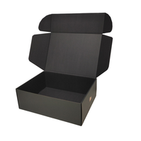 Fabricant Emballage personnalisé Papier de fosse ondulé noir imprimé pour boîte d'avion pliable pour vêtements