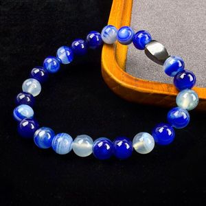 Bracelet élégant et élégant en perles d'agate pour hommes/femmes Accessoires de mode Accouterments Chaîne à main en pierre noire Dang - Product Image 5