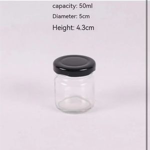 Vente en gros de pots en verre vides de 1 oz (30 ml) pour le stockage des aliments, pots en verre pour le stockage du miel, de la gelée, de la <span class=keywords><strong>confiture</strong></span> avec couvercles en métal - Product Image 5