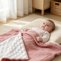 Couverture réconfortante en velours pour bébé et tout-petit, forme haricot, quatre saisons, climatisation, dessin animé, double couche, réactive pour nouveau-né