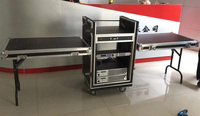 Boîtier de rack pour système audio 16U avec flight case, tiroir 2U, rack de mixage 4U, 3 couvercles, boîtier de rack pour amplificateur
