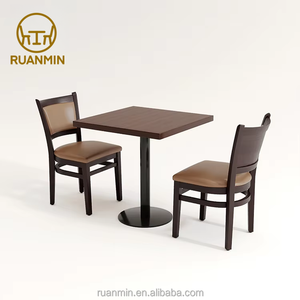 Sillas de <span class=keywords><strong>restaurante</strong></span> sencillas, juego de <span class=keywords><strong>restaurante</strong></span> occidental comercial clásico, mesa de comedor y silla de madera maciza, muebles de <span class=keywords><strong>restaurante</strong></span> de café - Product Image 5