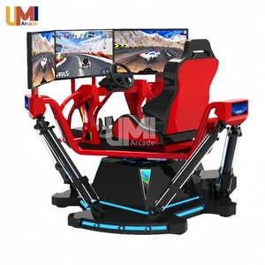 Máy mô phỏng đua xe ô tô thực tế ảo <span class=keywords><strong>3</strong></span> màn hình bán buôn, thiết bị đua xe VR với ghế nền tảng chuyển động - Product Image 2