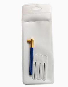 Crochets à broder en acier inoxydable avec manche en <span class=keywords><strong>bois</strong></span>, aiguille à poinçonner avec 3 aiguilles, tambour français, perles, paillettes, couture artisanale - Product Image 6