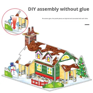 Giấy <span class=keywords><strong>3D</strong></span> Câu Đố CHA mẹ-con lắp ráp trẻ em giáo dục sớm Đồ chơi cho bé gái và bé trai Tự làm khối giấy Câu Đố thời trang - Product Image 3