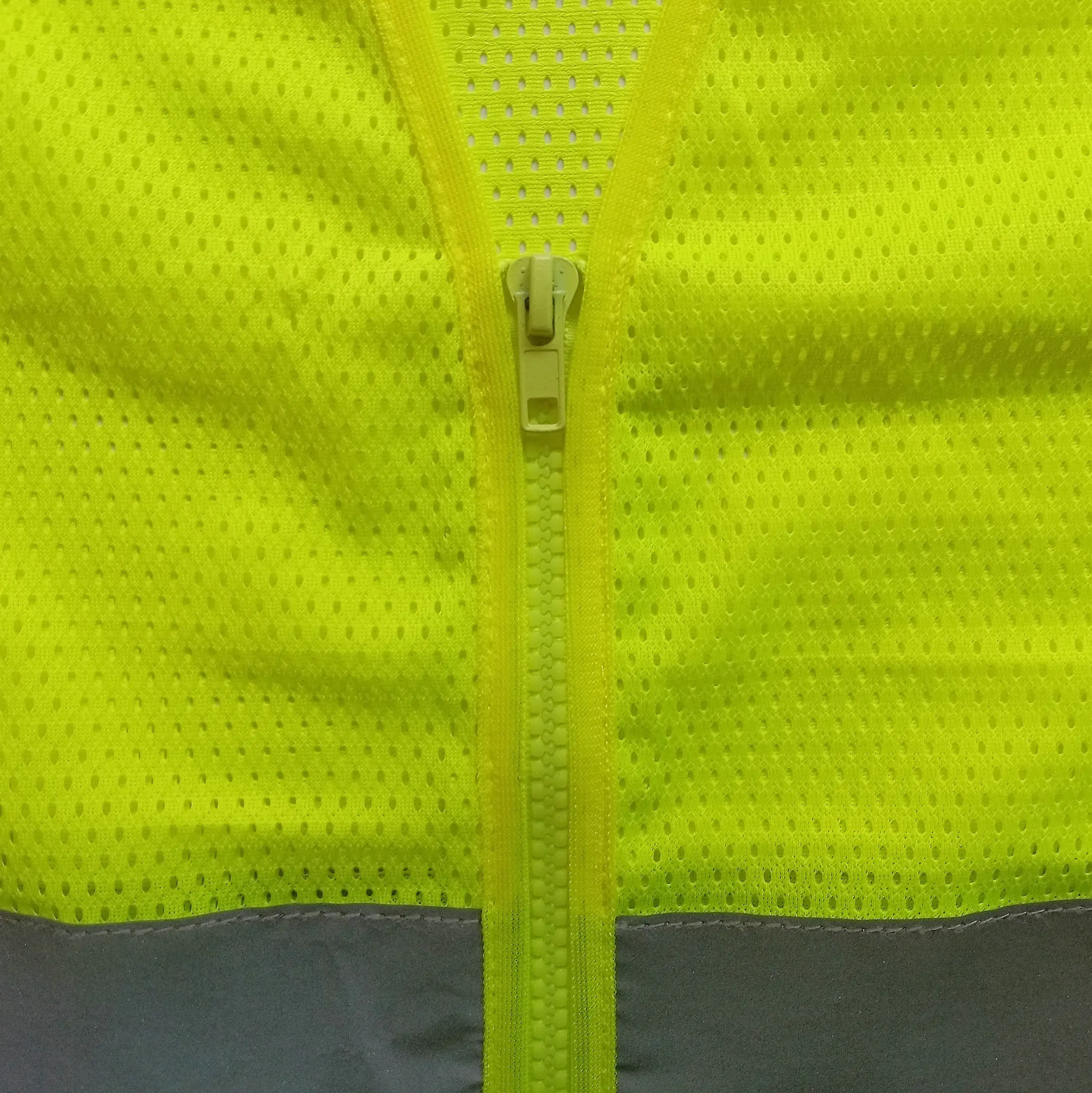 ANSI-chaleco de seguridad de malla para hombre, chaleco reflectante de alta visibilidad con múltiples bolsillos, con cremallera, OEM ODM, Clase 3
