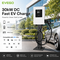 EVEGO Nouveau chargeur DC pour véhicules électriques haute performance 30 kW CCS1 CCS2 GB/T Certifié TUV Étanche IP55 Borne de recharge Écran tactile 7 pouces