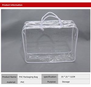 กระเป๋าถือ PVC โปร่งใสขนาดเล็กแบบตั้งได้ ยี่ห้อผู้ผลิตมืออาชีพขายดีที่สุด รับทำโลโก้ ทนทานต่อการฉีกขาด เป็นมิตรกับสิ่งแวดล้อม - Product Image 2