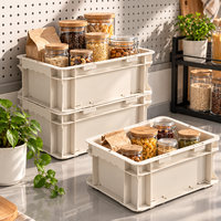Caisse empilable en plastique de style industriel OEM avec couvercle en acrylique personnalisé, boîte de rangement pour le camping, coffret cadeau pour cadeaux d'entreprise de marque