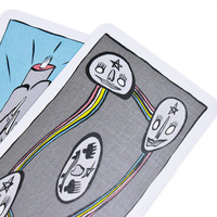 Jeu de cartes Oracle et d'affirmation de haute qualité, personnalisé, en gros, avec impression sur papier noir et doré, bords dorés, et livre d'instructions