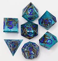 Ensemble de dés en résine à pointe en forme de tentacule d'octopus intégré, 1 pièce, écologique et durable. DND (Dragon Dungeons) Dungeons & Dragons COC