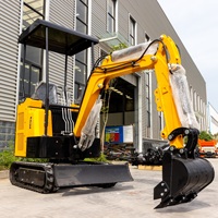 Miniexcavadora Hightop HT-15, Peso Operativo de 1500 kg, Capacidad del Cucharón de 0.03 m³, Rotación de 360 Grados, Excavadora Compacta