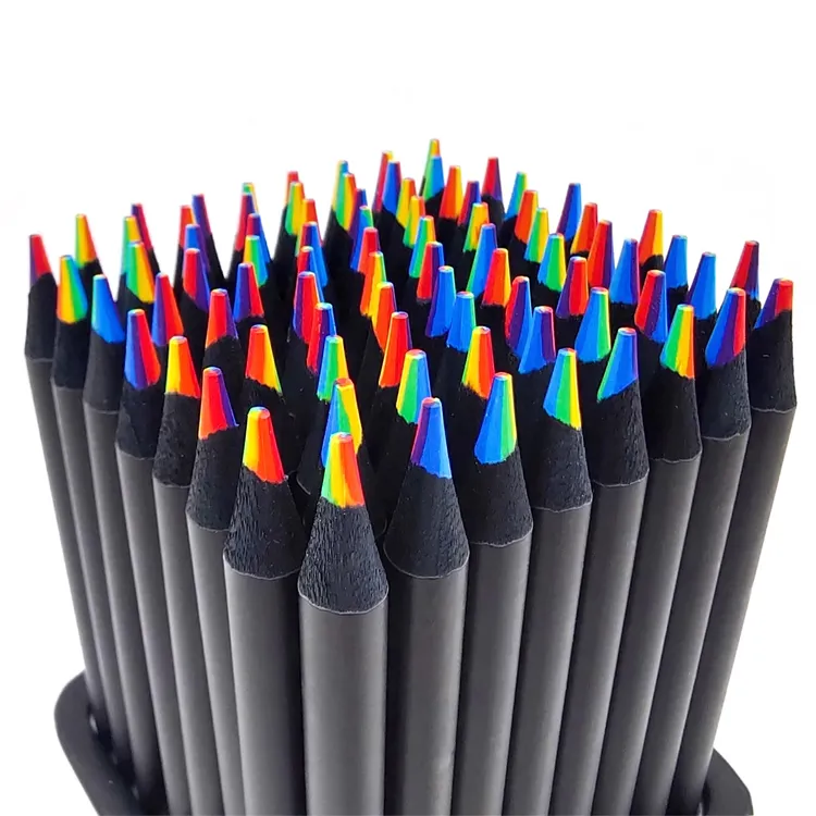 8 Pcs मिश्रित रंग जंबो इंद्रधनुष रंगीन पेंसिल बहुरंगी पेंसिल कला ड्राइंग रंग जुआ खेलने के लिए