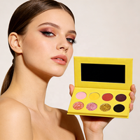 Palette de fards à paupières mats scintillants 8 couleurs personnalisées les plus vendues imperméable à l'eau à haute teneur en pigment avec maquillage de marque privée