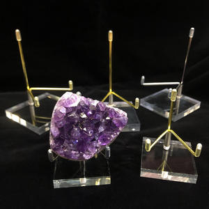 Soporte de exhibición moderno de minerales de acrílico y metal en forma de S: para cristales, piedras, ágata, Roca, fósil, coral - Product Image 4