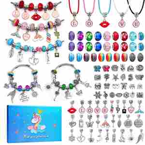 Premium 110pcs DIY Friendship Bracelet Making Kit Kids Colorful <b>Beads</b> Chain Cute Jewelry Jewelry Making Toys - Product Image 1