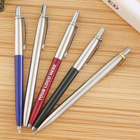 Stylo bille en métal avec clip en acier à ressort et logo personnalisé pour cadeaux d'affaires