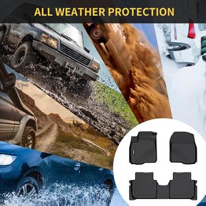 GINOWY Custom Fit All-Weather Floor Mats for 2024-2025 for Ford Ranger Non-Slip Waterproof TPE Floor Liners <strong>Accessories</strong> - Product Image 6