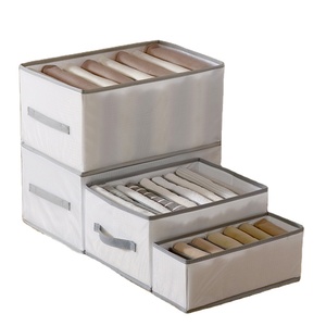 Wardrobe <b>Clothes</b> Organizer with Support Board Foldable Square <b>Storage</b> Box for Jeans T-shirt Pants Legging - Product Image 1